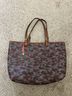Fossil Graphic Red Black Gray Leather Tote One size - photo 3