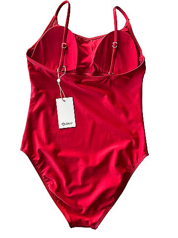 Quince Quince Italian Cami in Cherry One Piece Swimsuit (view 2)