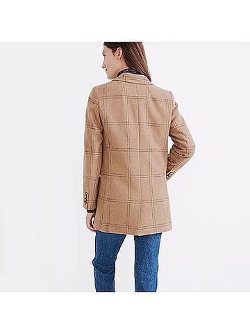 Madewell Larsen Windowpane Camel Blazer (view 2)
