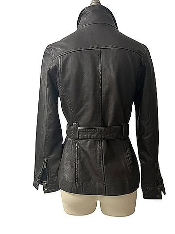 Michael Kors Military Inspired Field Leather Jacket (view 2)