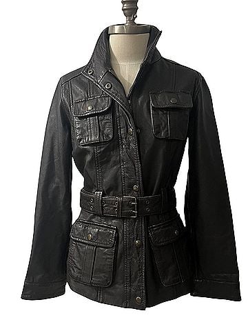 Michael Kors Military Inspired Field Leather Jacket (view 1)