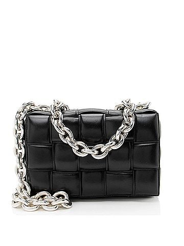 Bottega Veneta Bottega Veneta Lambskin Cassette Chain Maxi Shoulder Bag (view 1)