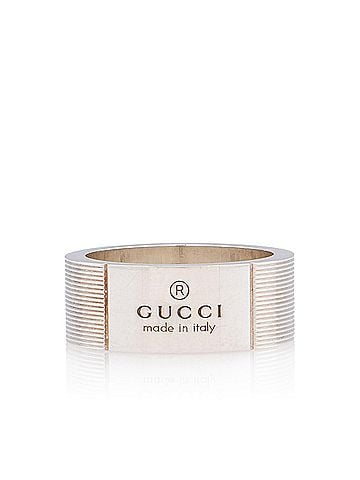 Gucci Gucci Sterling Silver Trademark Ring - Size 6 3/4 (view 1)