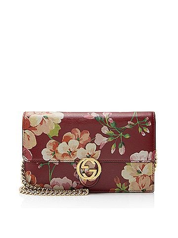 Gucci Gucci Leather Blooms Interlocking G Wallet on Chain (view 1)