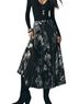 Anthropologie 100% Polyester Floral Black White Formal Skirt Size L - photo 5