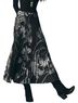 Anthropologie 100% Polyester Floral Black White Formal Skirt Size L - photo 4