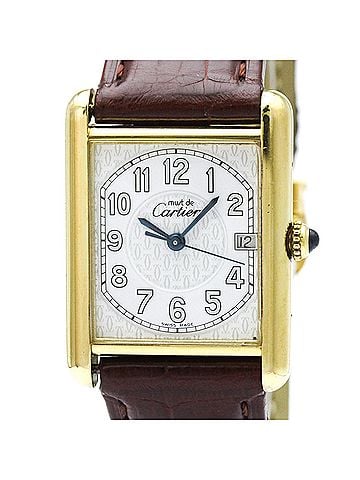 Cartier CARTIER Must Tank Quartz Gold Plated Quartz Unisex Watch W1013954 (view 1)