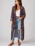 Free People 100% Viscose Floral Blue Purple Denim Jacket Size S - photo 3