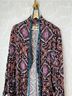 Free People 100% Viscose Floral Blue Purple Denim Jacket Size S - photo 5