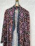 Free People 100% Viscose Floral Blue Purple Denim Jacket Size S - photo 7