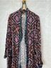 Free People 100% Viscose Floral Blue Purple Denim Jacket Size S - photo 8