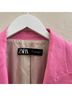 Zara Print Pink Blazer Size S - photo 10