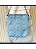 Coach Print Blue Yellow Leather Crossbody Bag One size - photo 4