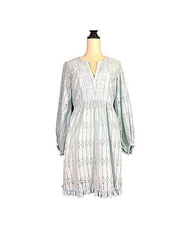 Anthropologie Eyelet Babydoll Dress Casual Dress (view 1)