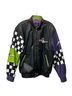 Jh Collectibles 100% Leather Black Purple White Leather Jacket Size L - photo 1