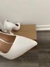 Steve Madden 100% Leather White Heels Size 6 - photo 8