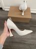 Steve Madden 100% Leather White Heels Size 6 - photo 5