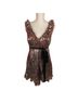 Free People 100% Polyester Solid Brown Black Gold Cocktail Dress Size 4 - photo 1