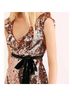 Free People 100% Polyester Solid Brown Black Gold Cocktail Dress Size 4 - photo 7