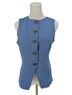 Maeve Solid Multi Color Blue Vest Size M - photo 1