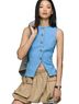 Maeve Solid Multi Color Blue Vest Size M - photo 10