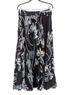 Anthropologie 100% Polyester Floral Black White Formal Skirt Size L - photo 2