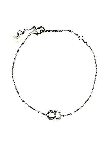Christian Dior Christian Dior CD Logo Motif Plated Chain Bracelet, Silver, 08333 (view 1)