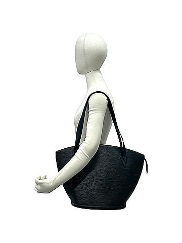 Louis Vuitton LOUIS VUITTON Saint Jacques Shopping Epi Leather Tote Bag Semi Shoulder Noir 481-7 (view 2)