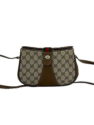 Gucci GUCCI Vintage Sherry Line GG Logo Leather Shoulder Bag, Brown, 98240 (view 1)