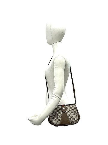Gucci GUCCI Vintage Sherry Line GG Logo Leather Shoulder Bag, Brown, 98240 (view 2)