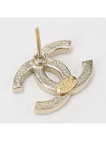 Chanel CHANEL Chanel Earrings CH117402 Rhinestone Coco Mark Women's Gold (view 2)