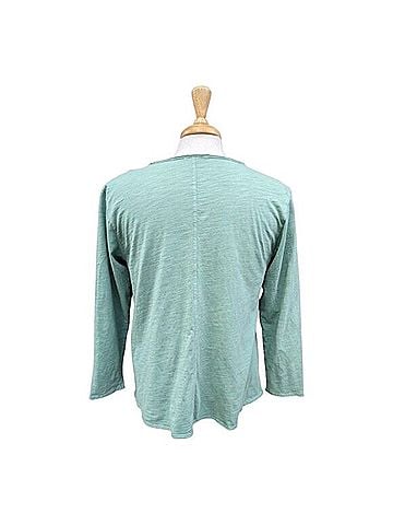 Kleen Bi-level Hem Knit Top Long Sleeve T-Shirt (view 2)