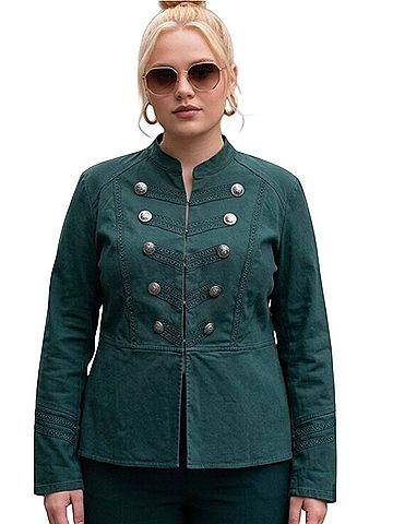 Torrid Stretch Twill Military Jacket Coat (view 1)