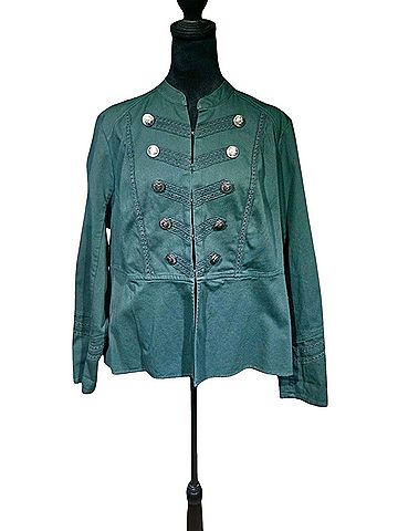Torrid Stretch Twill Military Jacket Coat (view 2)