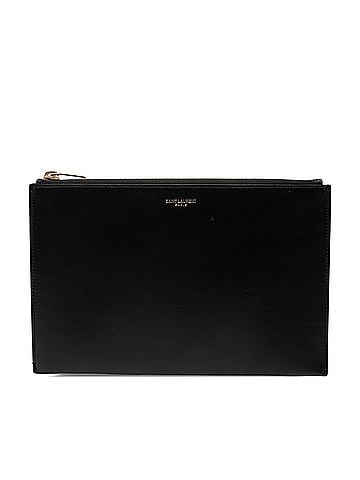 Saint Laurent Leather Zip Clutch (view 1)