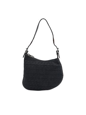 Fendi Zucchino Canvas Oyster Shoulder Bag (view 1)
