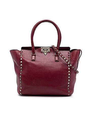 Valentino Medium Leather Rockstud Double Handle Tote (view 1)