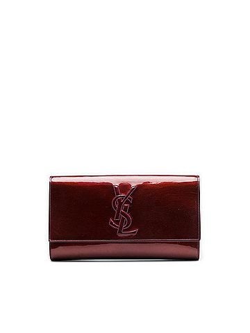 Saint Laurent Large Patent Belle De Jour Clutch (view 1)