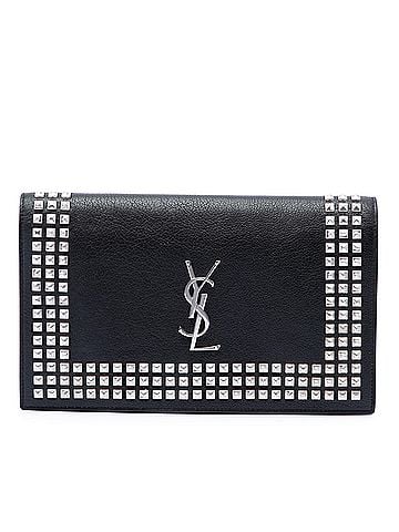 Saint Laurent Studded Leather Monogram Clutch (view 1)