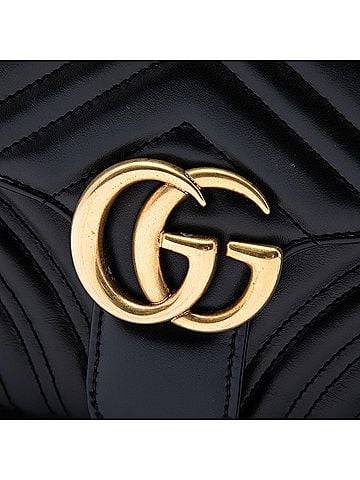 Gucci Small GG Marmont Matelasse Calfskin Sylvie Top Handle Satchel (view 2)