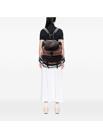 Burberry Mega Check Canvas Korbin Backpack (view 2)