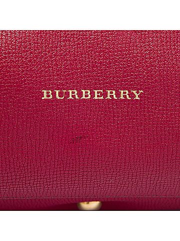 Burberry Medium Leather and House Check Canvas Banner Satchel (view 2)