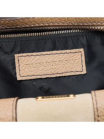 Burberry Suede Trimmed Canvas Nevinson Bowling Bag (view 2)