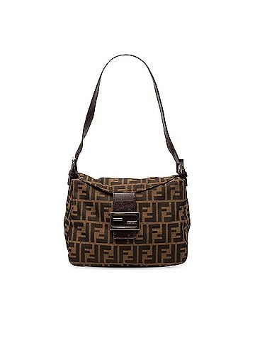 Fendi Zucca Canvas Double Flap Shoulder Bag (view 1)