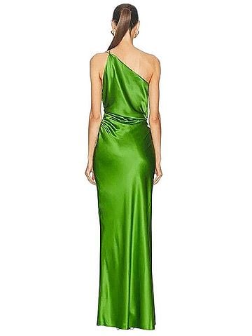 The Sei One Shoulder Cowl Gown Cocktail Dress (view 2)