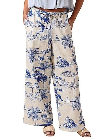 Shore Beaded Beach Pant -Blue Lagoon Casual Pants (view 1)