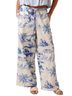 Shore Floral Tropical Multi Color White Blue Casual Pants Size M - photo 1