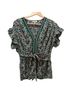 Max Studio Floral Green Blouse Size S - photo 1