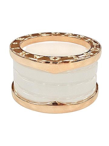 Bvlgari BVLGARI RS00534 B.zero1 Ring, 750 (PG) Ceramic Pink Gold, White, Made in Italy, Weight 9.18g, Women's. (view 2)