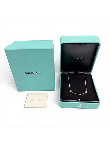 Tiffany & Co. TIFFANY&amp;Co. Tiffany T Smile Small AU750 (YG) Necklace, purchased March 2025, Yellow Gold, Weight 3.0g, Women's, with Box. (view 2)